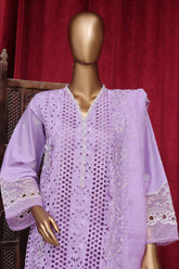 Bin Saeed Stitched 3 Piece Luxury Plain Cotton Vol-01 Collection-LF-005-Lilac